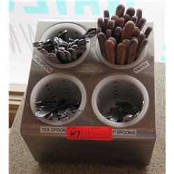 Silverware Holder w/Spoons and Knives