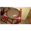 Image 2 : 2 Folding Tray Stands, 3 Large Oval Serving Trays, 6 Small Round Trays,