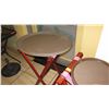 Image 3 : 2 Folding Tray Stands, 3 Large Oval Serving Trays, 6 Small Round Trays,