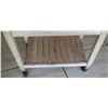 Image 4 : Rolling Butcher Block Wooden Cart w/Drawer 26" x 17" x 36"H