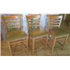 Image 1 : Qty 3 Waymar Wooden Counter-Height Chairs (seat height 23.5")