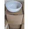 Image 3 : New Glass Carafes, 3 Boxes (12 in each box) & 24 New White Porcelain Bowls