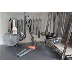 Lot of Misc. Whisks, Ladles, Strainers, etc.