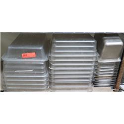 Lot of Clear Plastic Storage Containers & Hotel Pans