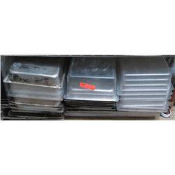 Lot of Misc. Pans & Clear Plastic Storage Containers