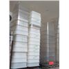 Image 2 : Black NSF Shelving Unit with Contents: Plastic Storage Containers w/Lids, etc. Includes shelf (35.5"