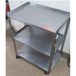 Stainless Steel Rolling Cart w/3 Shelves (no handle) 24" x 15.5" x 31"H
