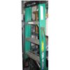 Image 8 : Contents of Storage Room: 3 Wire Shelving, Ladder, Vacuum Cleaner, Disposable Supplies