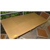 Image 2 : 2 Square Metal Tables (30"x30"x30") w/4 Aluminum Frame Chairs w/Composite Slats