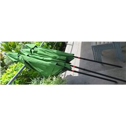 Qty 3 Green Patio Umbrellas