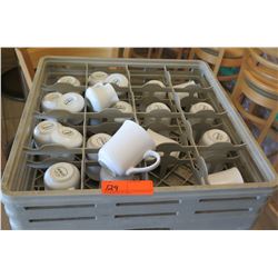 Approx. 16 White Mugs, 5 White Cream Pots