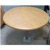 Image 2 : Keystone Ridge Round Metal Table, Wood-Look Wrap, 30.5"H x 40" Dia