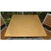Image 2 : Square Metal Table (Wood-Look Wrap, 30"x30"x29"H) & 2 Chairs