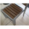 Image 2 : Qty 3 Aluminum Frame Chairs w/Composite Wood-Look Slats
