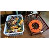 Image 1 : TRAY OF TOOLS, FISH TAPE, AND SKILSAW