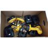 Image 2 : THREE DEWALT 18 VOLT DRILLS WITH BATTERIES AND 5 CHARGERS
