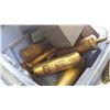 Image 2 : TOTE OF BRASS TORCHES AND METAL WARE