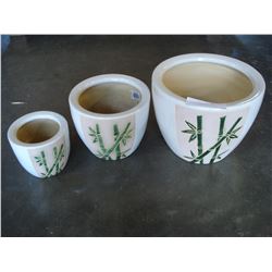 3 PIECE PLANTER POT SET