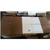 Image 1 : 6 BOXES NEW WHITE 4 X 4 INCH AND UNGLAZED 4 X 4 INCH TILES, 3 BOXES EACH