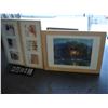 Image 1 : 2 SHADOW BOX PRINTS, FRAMED PAINTING, AND MIRROR PICTURE