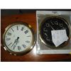 Image 3 : MARBLE BOOKENDS WICKER BASKET VASE AND TWO CLOCKS