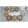 Image 1 : NINE 1958 CANADIAN SILVER DOLLARS