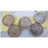 Image 2 : FIVE 1963 CANADIAN SILVER DOLLARS