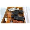 Image 2 : 2 GUNS IN HOLSTERS, FLASHLIGHTS, AND BINOCULARS