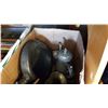 Image 2 : BOX OF METALWARE AND BED PAN