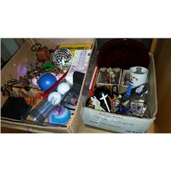 2 TRAYS OF COLLECTIBLE ESTATE GOODS