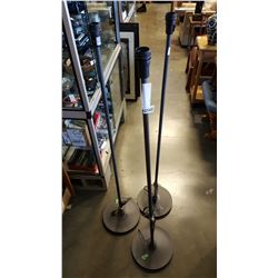 3 GREY FLOOR LAMPS