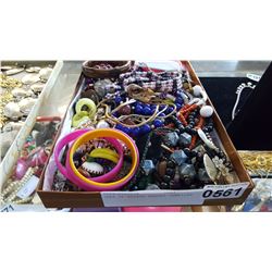 TRAY OF ESTATE BEADED JEWELLRY