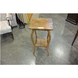 2-TIER OAK PLANT STAND
