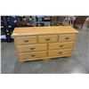 Image 1 : OAK 7 DRAWER DRESSER