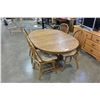 Image 2 : ROUND OAK PAWFOOT DINING TABLE W/ 4 CHAIRS IRS