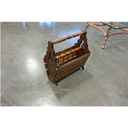BURL MAGAZINE RACK