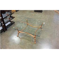 GLASS TOP COFFEE TABLE