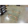 Image 1 : GLASS TOP COFFEE TABLE