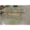 Image 2 : GLASS TOP COFFEE TABLE