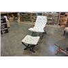 Image 1 : WHITE FABRIC ROCKER W/ OTTOMAN
