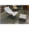 Image 2 : WHITE FABRIC ROCKER W/ OTTOMAN