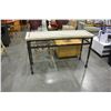 Image 1 : STONE LOOK IRON BASE SOFA TABLE