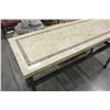 Image 3 : STONE LOOK IRON BASE SOFA TABLE