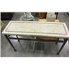 Image 4 : STONE LOOK IRON BASE SOFA TABLE