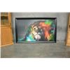 Image 3 : LARGE FRAMED PAINTED CELESTRAL LION 42 INCHES BY 6 FEET