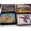 Image 1 : FOUR SMALL FRAMED PAINTINGS AND PRINT