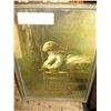 Image 2 : VINTAGE SIGNED OIL ON BOARD VALLEY OF THE TEN PEAKS AND VINTAGE YOUTH PRINT