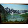 Image 3 : VINTAGE SIGNED OIL ON BOARD VALLEY OF THE TEN PEAKS AND VINTAGE YOUTH PRINT