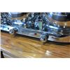 Image 5 : RONCO COOKWARE TRIPLE BURNER BUFFET RANGE AND THREE LIDDED CASSEROLES BRAND NEW