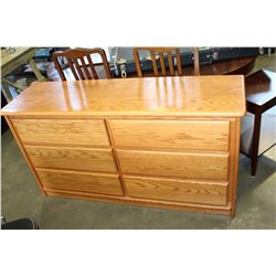 OAK 6 DRAWER DRESSER